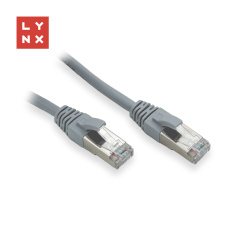 LYNX FTP patch kabel Cat5e PVC, CCA, 0,5m, šedý (balení obsahuje 10ks)