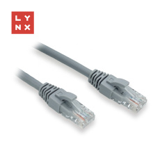 LYNX UTP patch kabel Cat6, PVC, 1m, šedý (balení obsahuje 10ks)
