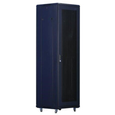 XtendLan 19" stojanový rozvaděč 42U 600x1000, nosnost 1000kg, perforované dveře, kolečka, rozložený, černý