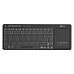 C-TECH Klávesnice WLTK-03, Bezdrátová, Touchpad, černá