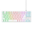 TRUST Klávesnice GXT 833 Thado, Membránová, USB, RGB, bílá