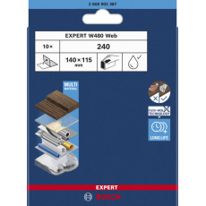 Bosch EXPERT W480 Web 1/4 ruční brusná síť, 115 × 140 mm, G240