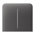 Ajax  SideButton (2-gang) vertical - Boční dvou tlačítko, vertikální instalace, šedá