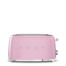 Smeg TSF02PKEU, toustovač / topinkovač, 4 toasty, 6 úrovní opékání, zásuvka na drobky, styl. 50. let, růžový Smeg TSF02PKEU, toustovač / topinkovač, 4 toasty, 6 úrovní opékání, zásuvka na drobky, styl. 50. let, růžový
