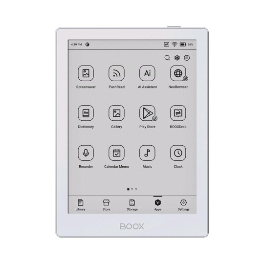 E-book ONYX BOOX GO 6, bílá, 6" Carta 1300, 32GB, Bluetooth, Android 11, E-ink displej