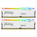 KINGSTON DIMM DDR5 64GB (Kit of 2) 6000MT/s CL30 Non-ECC FURY Beast RGB XMP, Bílá