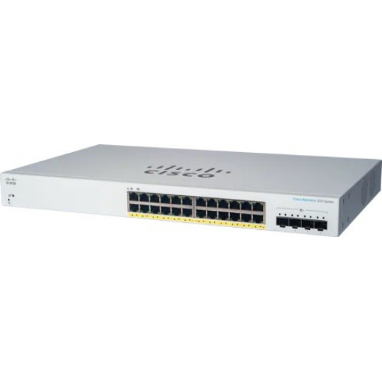 Cisco switch CBS220-24FP-4X (24xGbE,4xSFP+,24xPoE+,382W) - REFRESH