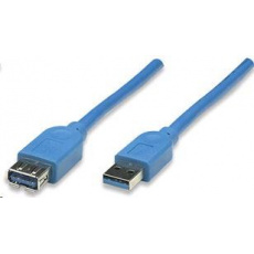 MANHATTAN USB kábel 3.0 A-A predĺženie 1m, modré