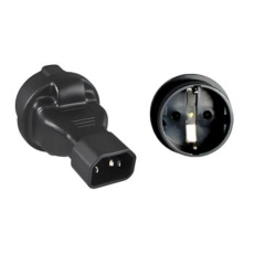 Adaptér IEC C14 na SCHUKO CEE 7/3 napětí 230V, 10A Adaptér IEC C14 na SCHUKO CEE 7/3 napětí 230V, 10A