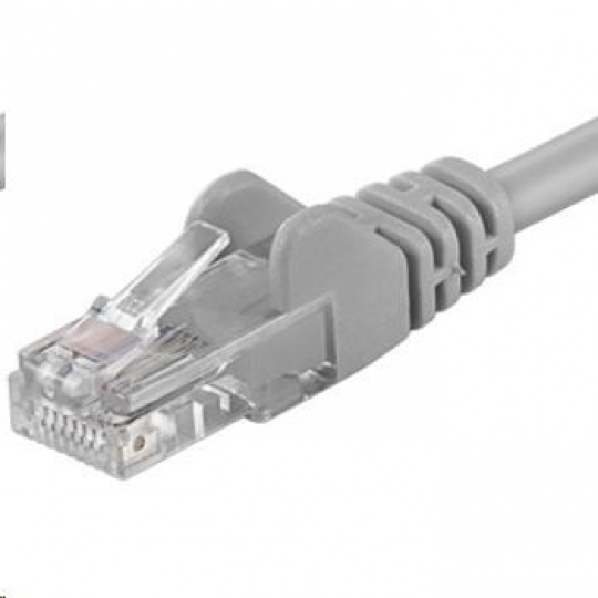 PREMIUMCORD Patch kábel UTP RJ45-RJ45 CAT5e 20m sivý