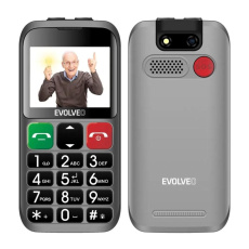 EVOLVEO Mobilní telefon pro seniory s nabíjecím stojánkem  EasyPhone ET, stříbrná