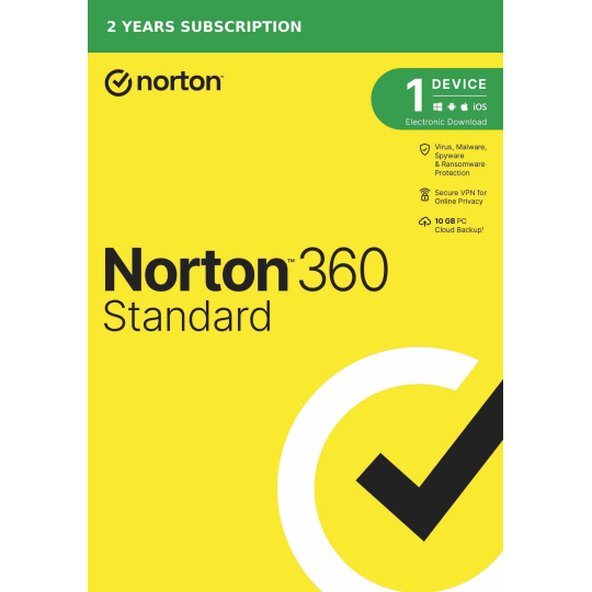 NORTON 360 STANDARD 10 GB + VPN 1 používateľ pre 1 zariadenie na 2 roky ESD