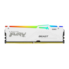 KINGSTON DIMM DDR5 16GB 6400MT/s CL32 Non-ECC FURY Beast RGB XMP, Bílá