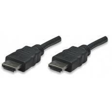 MANHATTAN Vysokorýchlostný kábel HDMI 3D, samec na samca, tienený, čierny, 10 m