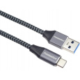 PREMIUMCORD USB-C na USB 3.0 A (USB 3.1 generácia 1, 3A, 5Gbit/s) 1m opletenie