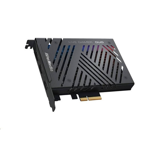 AVERMEDIA Live Gamer DUO GC570D, duální střihová karta, PCI-E, 2x HDMI, Full HD, 2160p, MPEG 4, RGB podsvícení AVERMEDIA Live Gamer DUO GC570D, duální střihová karta, PCI-E, 2x HDMI, Full HD, 2160p, MPEG 4, RGB podsvícení