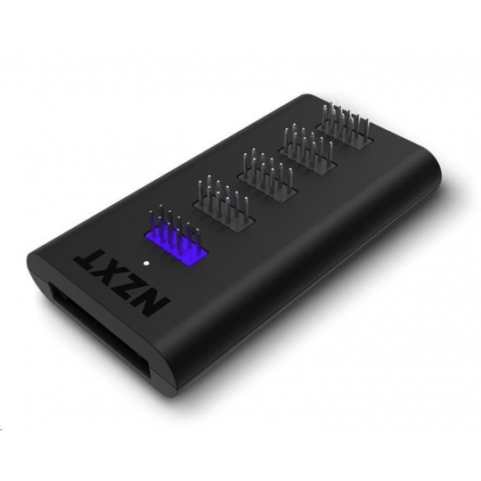 Rozbočovač USB NZXT AC-IUSBH-M3, interný, 4xUSB 2.0 výstup, 1xUSB 2.0 vstup, 1xSATA, utesnené magnetické telo, čierna farba