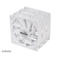 AKASA ventilátor Viper, biely Ventilátor 12cm, 120x120x25mm, HDB, 4 pin PWM, 3ks v balení, biely