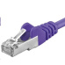 PREMIUMCORD Patch kábel CAT6a S-FTP, RJ45-RJ45, AWG 26/7 7m fialový