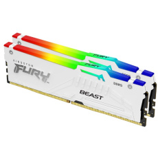 KINGSTON DIMM DDR5 64GB (Kit of 2) 5200MT/s CL36 FURY Beast Bílá RGB EXPO