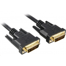 Prepojovací kábel PREMIUMCORD DVI na DVI 10 m (DVI-D, M/M, dual link)