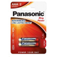 PANASONIC Alkalické baterie Pro Power LR03PPG/2BP AAA 1,5V (Blistr 2ks)