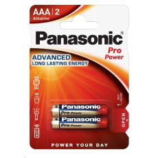 PANASONIC Alkalické baterie Pro Power LR03PPG/2BP AAA 1,5V (Blistr 2ks)