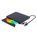 GEMBIRD externí mechanika DVD, USB-C, černá
