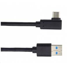 PREMIUMCORD Kábel USB typ C/M so zahnutým konektorom 90° - USB 3.0 A/M, 50 cm PREMIUMCORD Kábel USB typ C/M so zahnutým konektorom 90° - USB 3.0 A/M, 50 cm