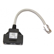 Adaptér rozdvojka RJ45, 1x8p8c/2x8p4c, PC-PC, stíněný