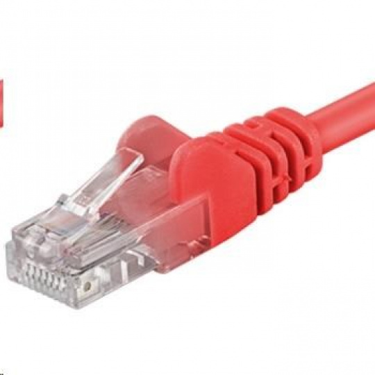 PREMIUMCORD Patch kábel UTP RJ45-RJ45 CAT5e 10m červený