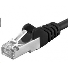 PREMIUMCORD Patch kábel CAT6a S-FTP, RJ45-RJ45, AWG 26/7 3m čierny