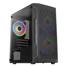 AEROCOOL skříň MC G Trinity, Micro tower, 1x USB 3.0, 1x USB 2.0, 2x audio, bez zdroje