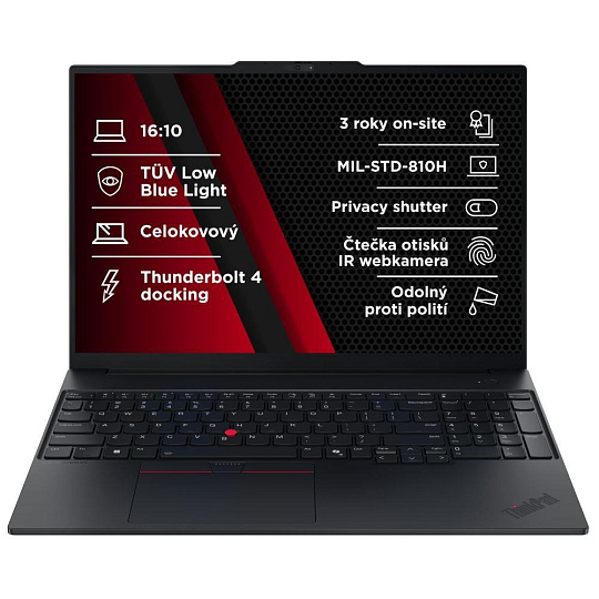 LENOVO NTB ThinkPad E16 G3 - Core7 240H,16" WUXGA,16GB,512SSD,IRcam,W11P LENOVO NTB ThinkPad E16 G3 - Core7 240H,16" WUXGA,16GB,512SSD,IRcam,W11P