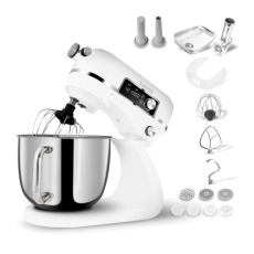 Salente DigiChef+, kuchyňský robot, mísa 6 litrů, celokovový, masomlýnek, digitální displej, bílý Salente DigiChef+, kuchyňský robot, mísa 6 litrů, celokovový, masomlýnek, digitální displej, bílý