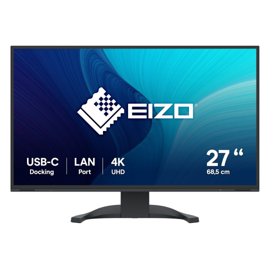 EIZO MT 27" EV2740X-BK FlexScan, IPS, 3840x2160, 350nit, 2000:1, 14ms, DisplayPort, 2xHDMI, USB-C, USB, Repro, Černý