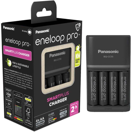 PANASONIC NAB. KJ55HCD40E 4xAA ENELOOP PRO N, 2500 mAh pro AA/AAA (Blistr 4ks + nab.)