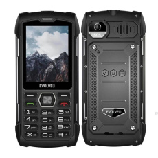 EVOLVEO StrongPhone H1, vodotěsný odolný Dual SIM telefon, černo-šedá