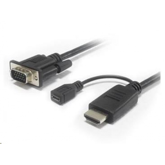 PREMIUMCORD prevodník HDMI na VGA s napájaním microUSB