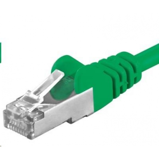 PREMIUMCORD Patch kábel CAT6a S-FTP, RJ45-RJ45, AWG 26/7 3m zelený