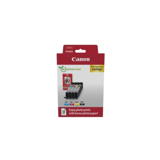 Canon CARTRIDGE CLI-581 BK/C/M/Y PHOTO VALUE