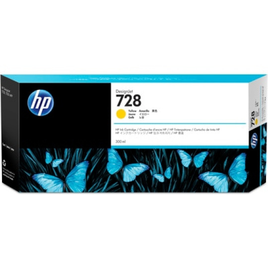 HP 728 300-ml Yellow InkCart