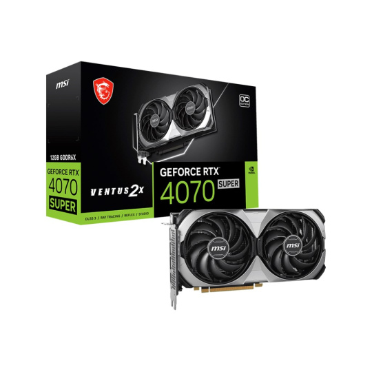 BAZAR - MSI VGA NVIDIA GeForce RTX 4070 SUPER 12G VENTUS 2X OC, 12G GDDR6X, 3xDP, 1xHDMI - Po opravě (Bez příšlušenství) BAZAR - MSI VGA NVIDIA GeForce RTX 4070 SUPER 12G VENTUS 2X OC, 12G GDDR6X, 3xDP, 1xHDMI - Po opravě (Bez příšlušenství)