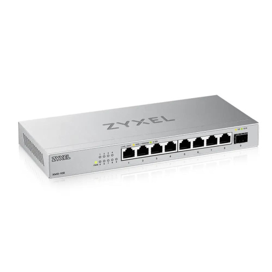 Zyxel XMG-108 8 Ports 2,5G + 1 SFP+, 8 ports 100W total PoE++ Desktop MultiGig unmanaged Switch