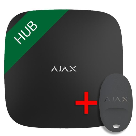 Ajax Hub black + DÁREK ZDARMA - Ajax SpaceControl black