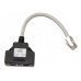 Adaptér rozdvojka RJ45, 1x8p8c/2x8p4c, TEL-TEL