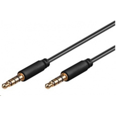 Káblový konektor PREMIUMCORD 3.5 mm 4 pin M/M 0,5 m pre Apple iPhone, iPad, iPod Káblový konektor PREMIUMCORD 3.5 mm 4 pin M/M 0,5 m pre Apple iPhone, iPad, iPod