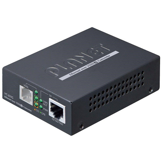 Planet VC-231Gv2, Eth. VDSL2 konvertor, 1000Base-T, master/slave, profil 30a/35b, G.993.5 Vectoring, G.INP, RJ-11