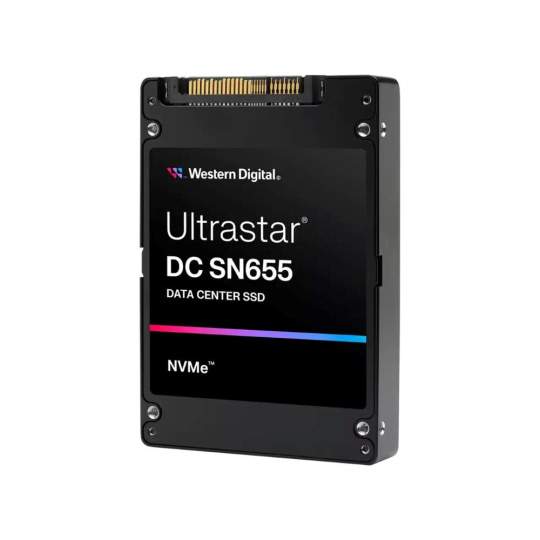 WD Enterprise SSD 61.44TB Ultrastar DC SN655, PCIe Gen4, (R:4300, W:3150MB/s), RI-1DW/D BICS5 ISE