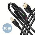 BAZAR - AXAGON ADR-210B, USB 2.0 A-M -> B-M aktivní propojovací / repeater kabel, 10m - Poškozený obal (Komplet)